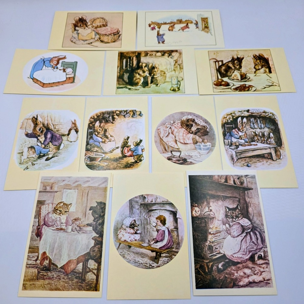 VTG Beatrix Potter‎ Animal Characters Illustrated 12 Postcards Merrimack Sealed